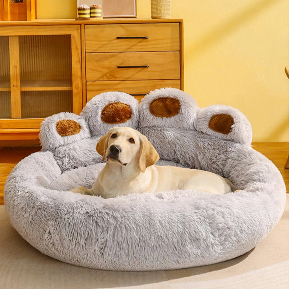 Luxury Fluffy Kennel Bed with Baskets