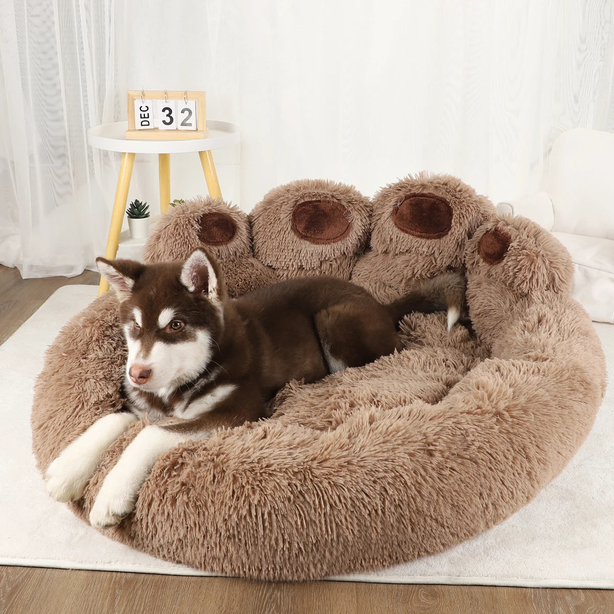 Luxury Fluffy Kennel Bed with Baskets