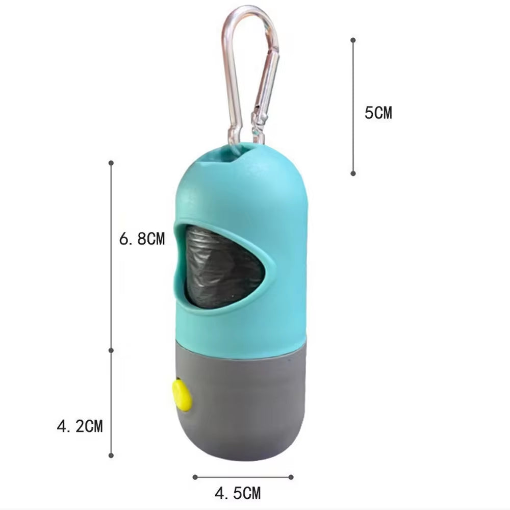 LED Dog Poop Bag Dispenser with Degradable Waste Bags