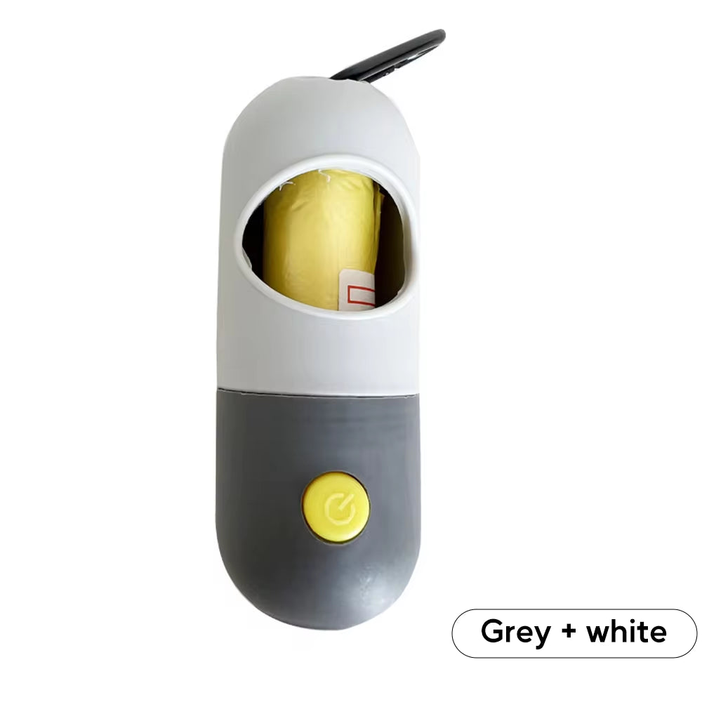 LED Dog Poop Bag Dispenser with Degradable Waste Bags